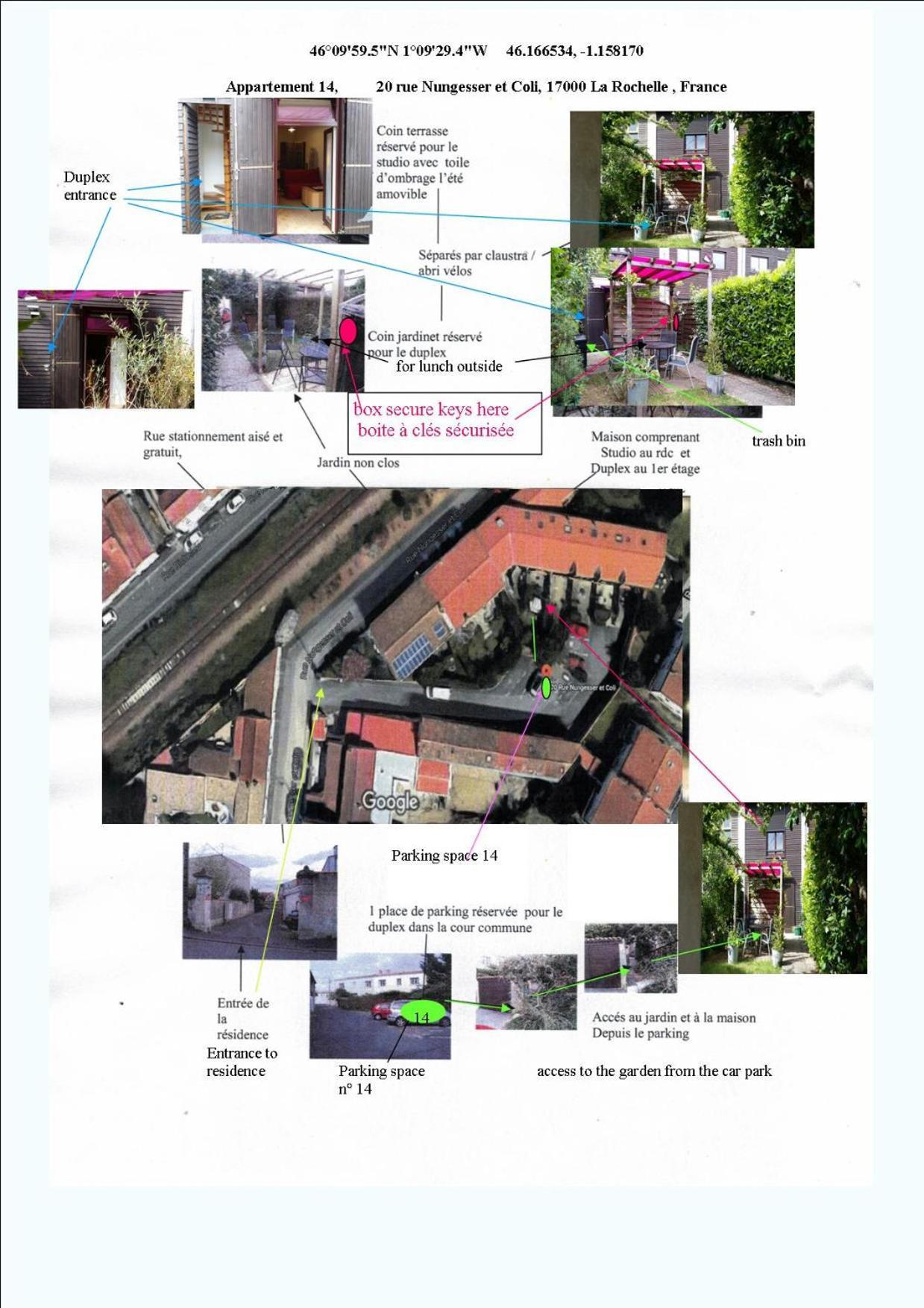 Duplex14H 1Er Etage Jardinet 1 Parking Ou Studio14B Rdc Terrasse Sans Parking La Rochelle (Charente-Maritime) Exterior foto